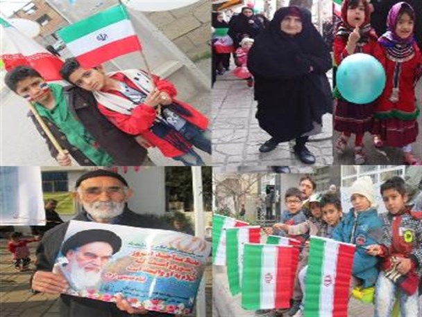 تلاقی نسل ها در راهپیمایی رامیان/ رامیانی ها "توافق خوب" را در جشن انقلاب معنا کردند+تصاویر