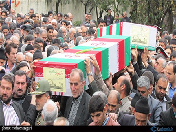 تشییع پیکر 3 شهید گمنام در گرگان / گزارش تصویری