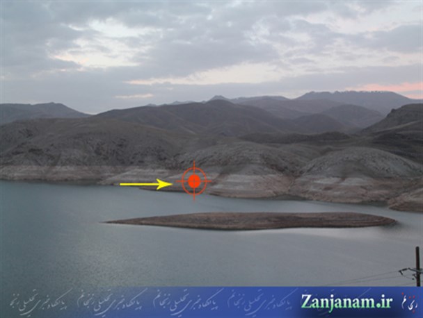 تصاویری از کاهش آب سد تهم