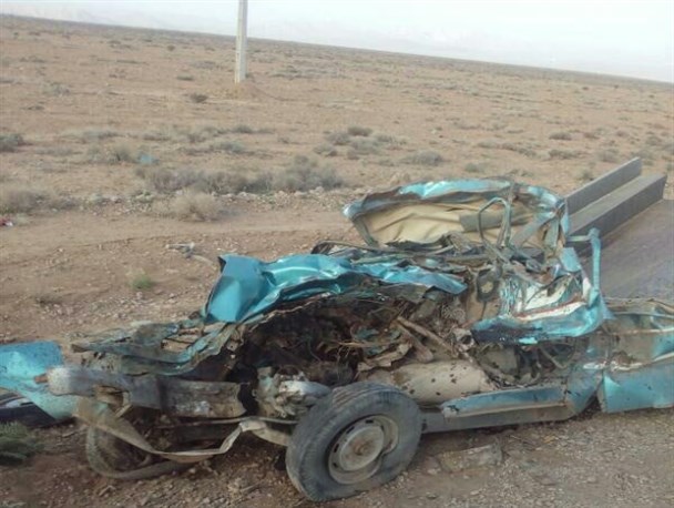فوت زن و شوهر سالمند در حادثه دلخراش برخورد وانت مزدا با کامیون