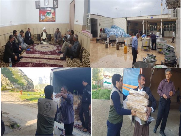 خدمت رسانی موکب های سپاه فتح در مناطق سیل زده لرستان و خوزستان +تصاویر