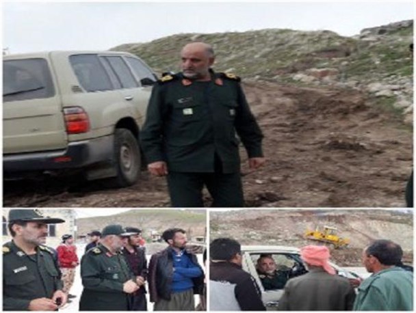 بازدید سردار کشکولی از مناطق سیل زده دلفان