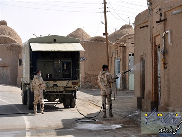 عملیات رفع آلودگی در پنج شهرستان خراسان‌جنوبی انجام شد/ سپاه تا مهار کامل کرونا در کنار مردم است