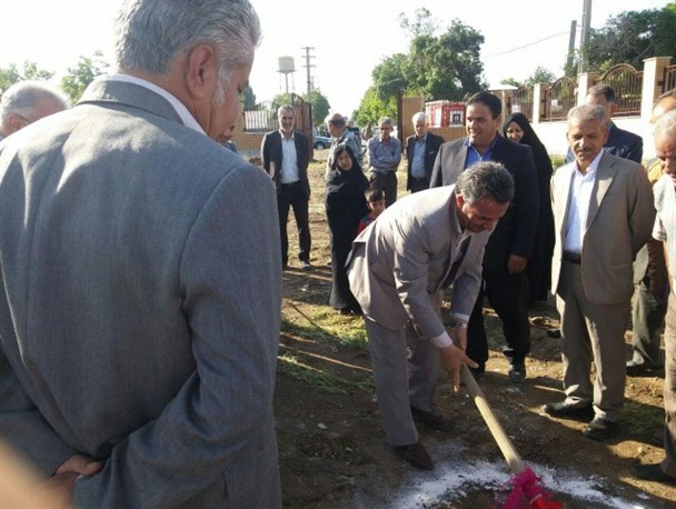 مراسم کلنک زنی ایستگاه آتش نشانی روستای مهرآذین