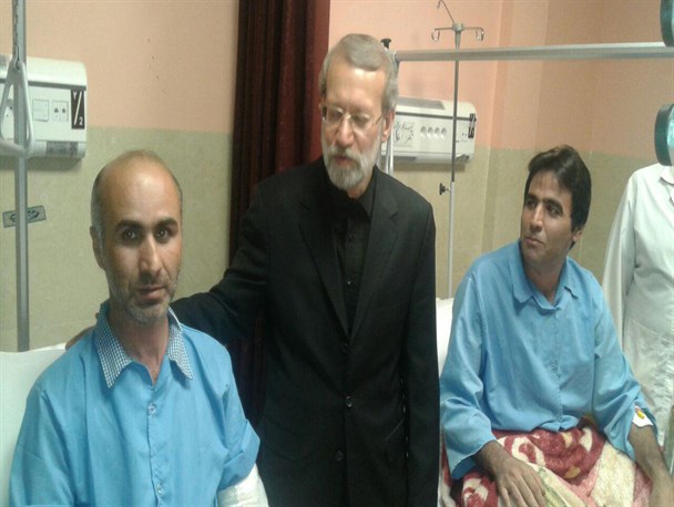 عیادت مسئولین کشوری از مجروح سیاهکلی حادثه تروریستی تهران+تصاویر