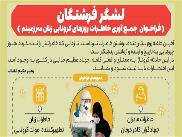 خاطرات بانوان جهادگر در روزهای کرونایی جمع‌آوری می‌شود