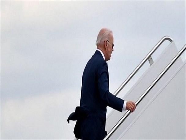 هواپیمای بایدن تل‌آویو را به مقصد جده ترک کرد