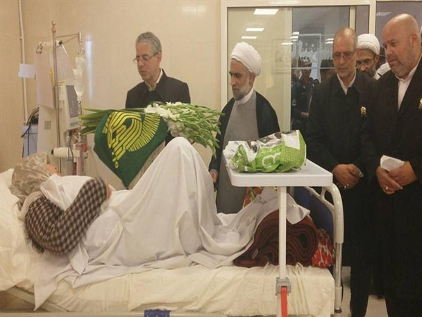 تصاویر/ پرچم سبز حرم رضوی در بیمارستان آل جلیل آق قلا