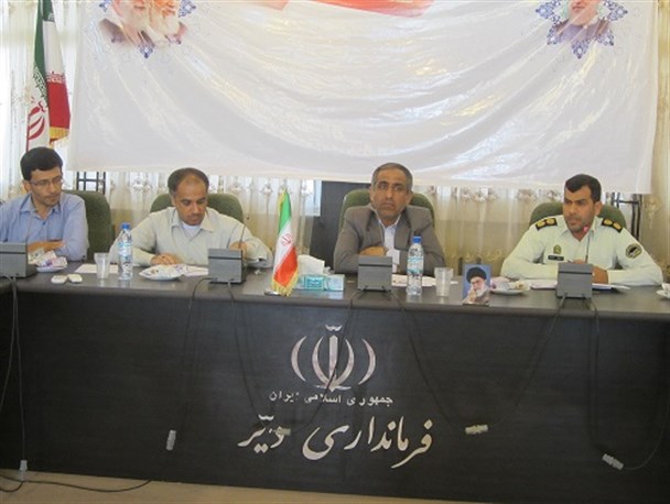 جلسه شورای ترافیک شهرستان دیر برگزار شد