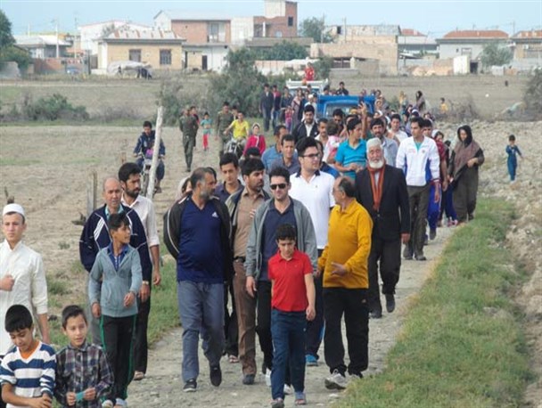 تصاویر/همایش بزرگ پباده روی در روستای دهنه گمیشان