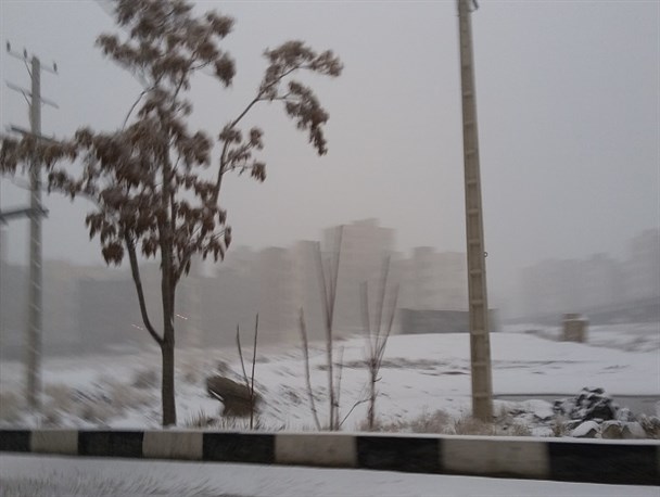 بارش برف در اراک