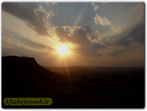 غروب یک روز زمستانی در گچساران+تصاویر