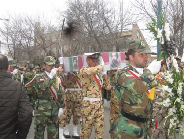پیکر مطهر شهید" الماس بیرامی" در اردبیل تشییع شد