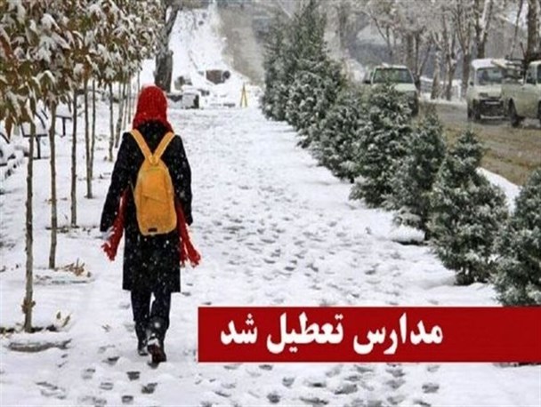 بارش برف مدارس ۸ شهرستان کردستان را تعطیل کرد