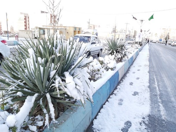 برف زیبای زمستانی در ایلام