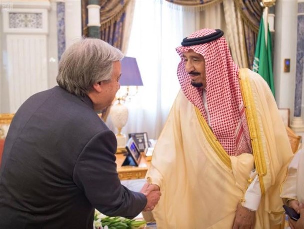دیدار «غوتیریس» و پادشاه عربستان در ریاض