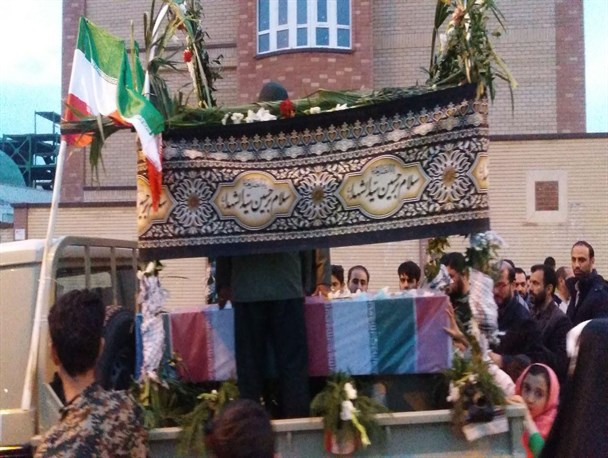 برپایی مراسم وداع با پیکر 2 شهید گمنام دفاع مقدس + تصاویر