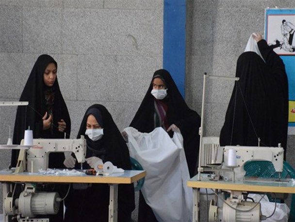 ‌راه اندازی کارگاه تولید ماسک و لباس بیمارستانی در میبد
