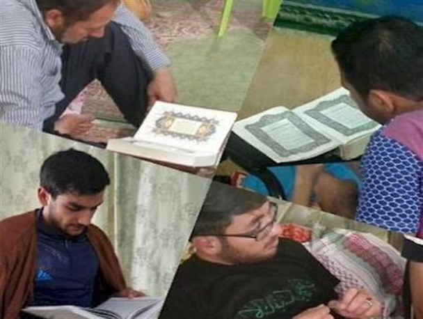 پایان اعتکاف چرامی با ذکر آیات الهی+تصاویر