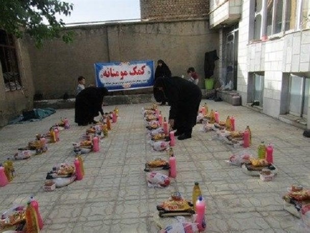 توزیع بسته های معیشتی بین خانواده‌های آسیب‌دیده ناشی از کرونا در اسدآباد