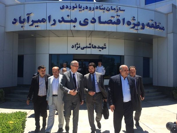 بازدید هیئت اقتصادی ایتالیایی از بندر امیرآباد بهشهر