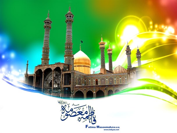 کنار آینه هاى رواق شرقى صحن/ به فکر رفته فرو مریم از مقام شما