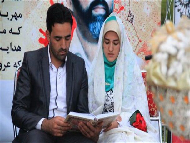 حاشیه های خواندنی مراسم جشن عقد زوج های جوان همدانی+ تصاویر