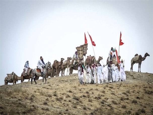 بازسازی واقعه غدیر در سربیشه در روز عید غدیر