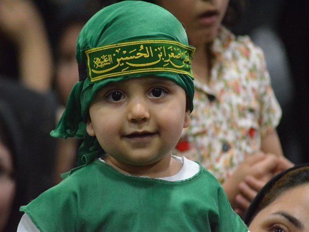 مراسم شیرخوارگان حسینی در اهرم برگزار شد+ تصاویر