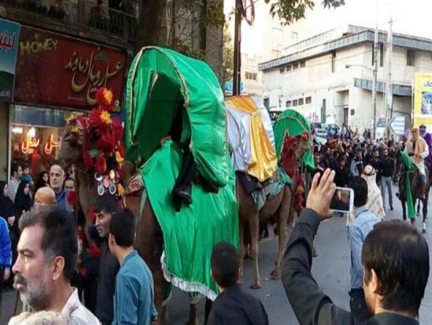 حرکت نمادین کاروان امام حسین(ع) در دماوند + تصاویر