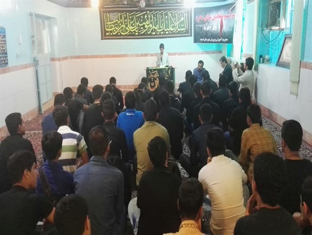 مراسم نمادین نوای محرم در مدارس امیدیه برگزار شد+ تصاویر
