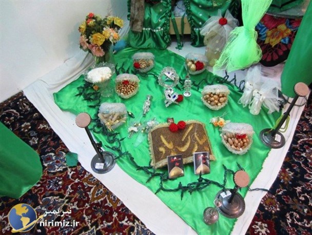 سفره هفت سین فاطمی در روستاهای نیر+تصاویر