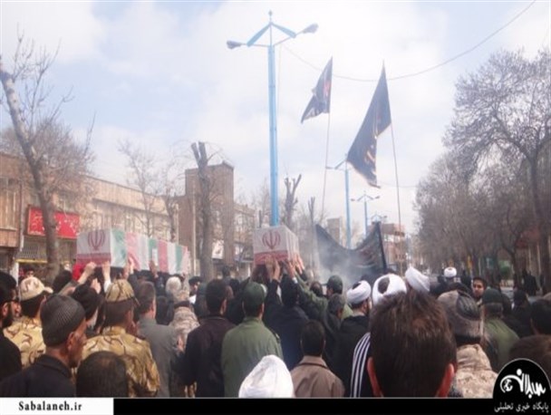 تشییع پیکر دو شهید گمنام در اردبیل+تصاویر