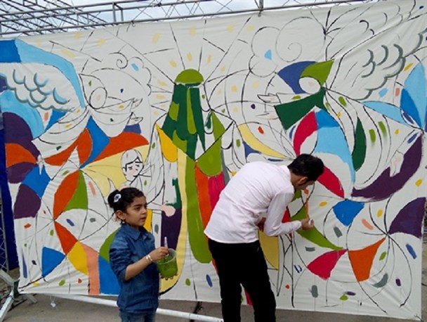 کتیبه همای رحمت در علی آباد کتول رنگ آمیزی شد+ تصاویر