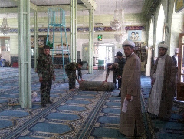 آیین غبارروبی مسجد جامع قوچان/ گزارش تصویری