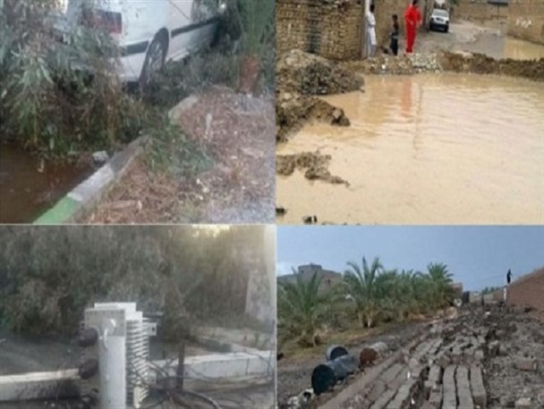 انسداد ۴۰ محور و آسیب دیدگی زیرساخت ها و محصولات کشاورزی/مونسون تعدادی از خانه‌های روستایی جنوب شرق را تخریب کرد