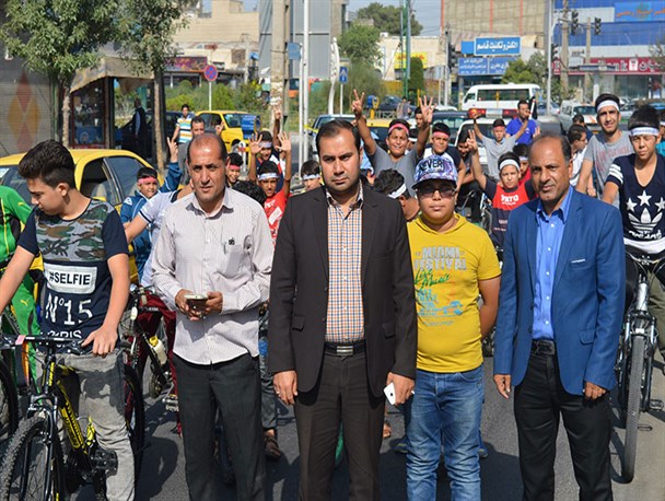 اولین همایش بزرگ دوچرخه سواری باقرشهر برگزار شد+تصاویر