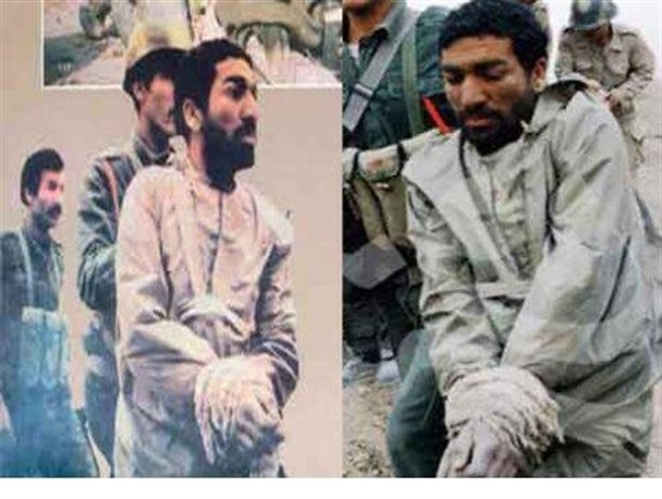 سردار جنوبی کرمان زیر شلاق بعثی ها شعار"مرگ بر صدام ضد اسلام" سر داد