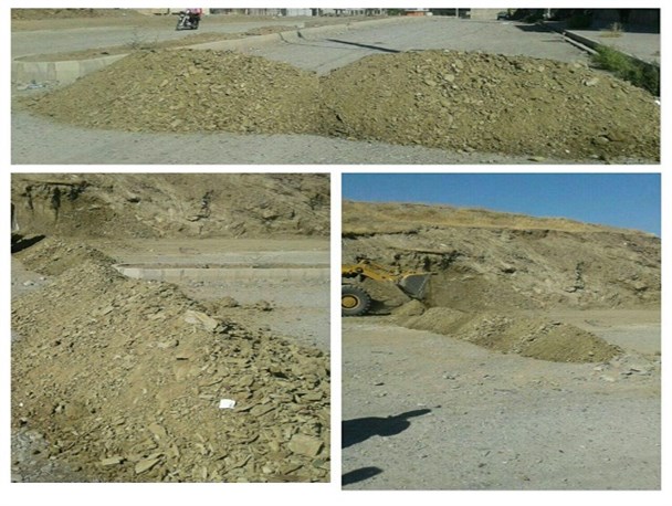 یکی از محلات سردشت با لودر مسدود شد
