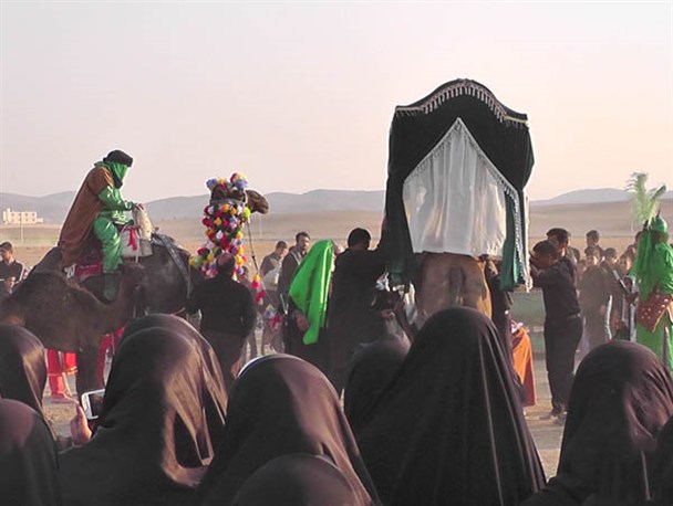 ورود نمادین کاروان امام حسین (ع) به کربلا در قادرآباد + عکس