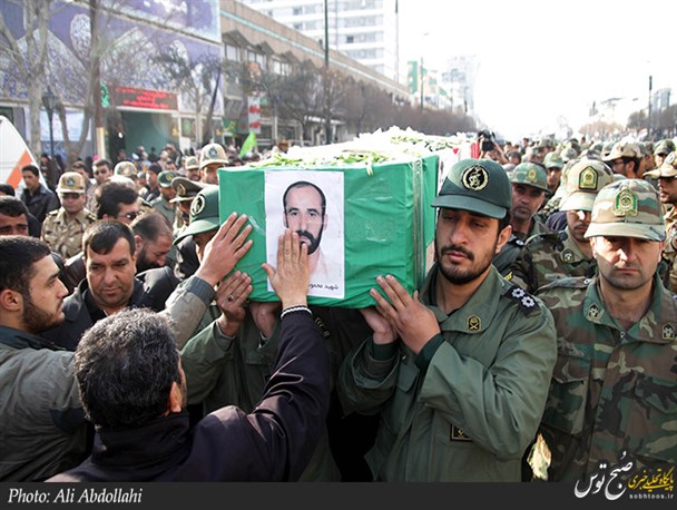 تشییع پیکر شهید محمود سراب قوچانی در مشهد+ تصاویر