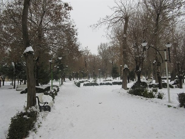 چهره زمستانی پارک ائللر باغی ارومیه