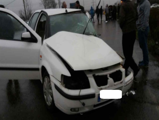 تقاطع لشکریان سیاهکل بازهم حادثه آفرین شد+تصاویر