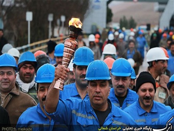 مشعل المپیاد ورزشی کارگران به خراسان شمالی رسید