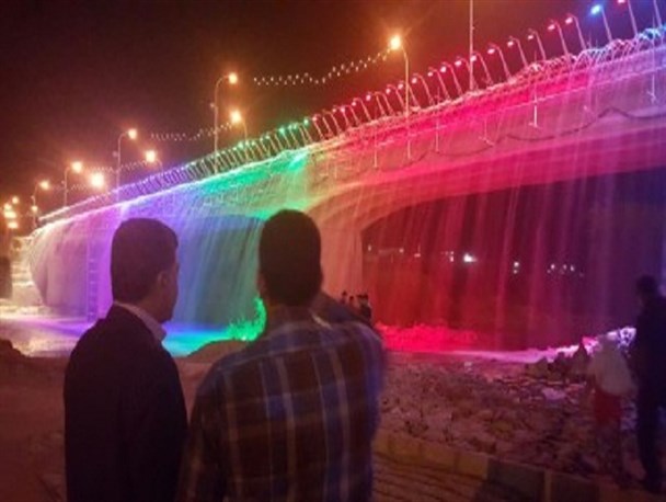 راه اندازی آبشاررنگین کمان در شوشتر