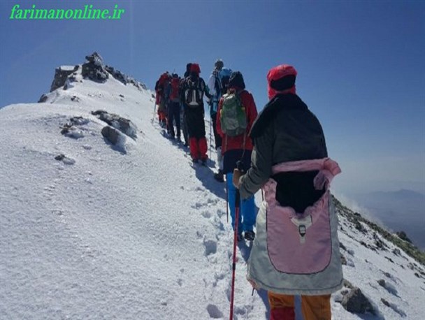 صعود کوهنوردان فریمانی به قله تفتان