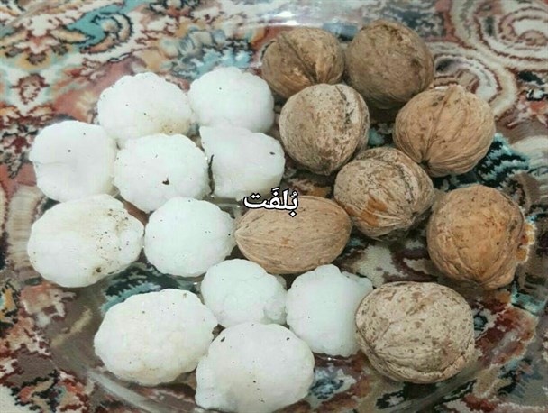 بارش تگرگ ۱٫۵ سانتیمتری در سردشت