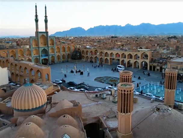 "تکیه امیر چخماق" یزد از نگاه آسمان