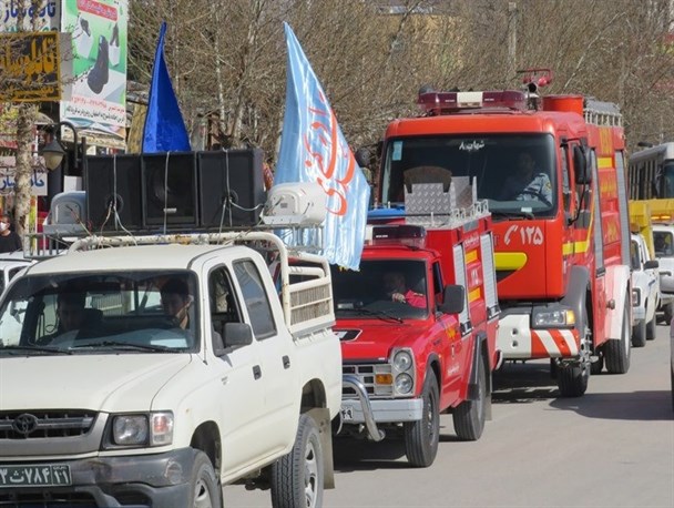 کاروان شادی خودرویی گل نرگس در شهر یاسوج برگزار شد+تصاوی