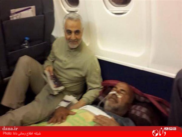 عکس خبری/حاج قاسم در کنار فرمانده مجروح سپاه بدر